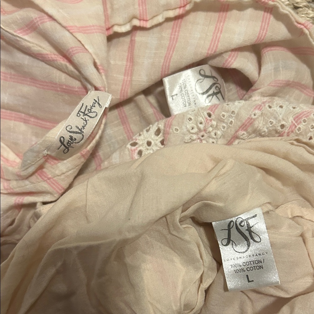 Pink Striped Ruffle Set - Picture 2 of 2